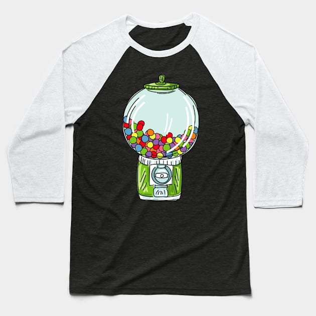 Retro Gumball Machine Baseball T-Shirt by SWON Design